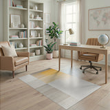 Beige and Neutral Geometric Modern Beige Neutral Horizontal Stripe Area Rug