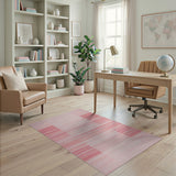 Blush Pink Vertical Stripe Area Rug