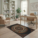 Traditional Persian Opulent Gold Mandala Persian Area Rug