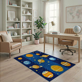 Kids Cartoon Solar System Kids Cartoon Area Rug