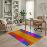 Vibrant Multi-color and Patterns Vibrant Multi-Color Geometric Abstract Area Rug
