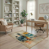 Vintage Coastal Surfboard Area Rug