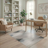 Abstract Area Grey Sweeping Grey Abstract Area Rug