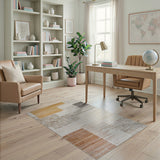 Beige and Neutral Geometric Modern Abstract Geometric Beige Area Rug