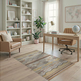 Wavy Striped Southwestern Area Rug