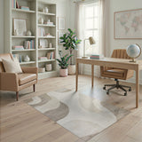 Abstract Area Neutral Abstract Wave Area Rug