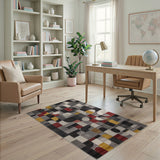 Bold Geometric Multi-Color Multi-color and Patterns Area Rug