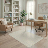 Pastel Wildflower Beige Area Rug
