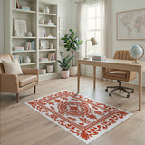 Ornate Red Ornate Red Floral Medallion Area Rug