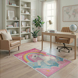 Magical Unicorn Rainbow Kids Area Rug