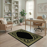 Traditional Persian Ornate Gold Border Traditional Persian Rug