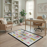 Playful Multi-Color Alphabet ABC Kids Rug
