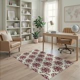 Elegant Red Floral Persian Area Rug