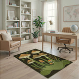 Whimsical Mushroom Cluster Boho Rug