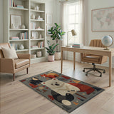 Whimsical Bear Family Forest Adventure Rug
