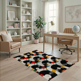 Multi-Color Vinyl Records Geometric Area Rug