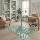 Emerald Green Heritage Tribal Area Rug
