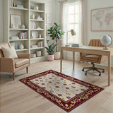 Ornate Gold Lantern Star Area Rug