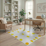 Whimsical Yellow Orange Egg Oval Area Rug