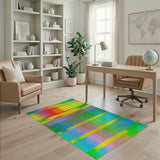 Vibrant Multi-Color Geometric Geometric Modern Area Rug