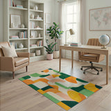 Vibrant Geometric Multi-Color No. 27 Area Rug