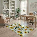Sunny Sunflower Floral Area Rug