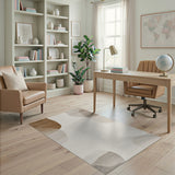 Brown Tan Organic Abstract Area Rug