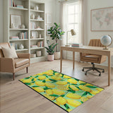Fruit Pattern Multi-color and Patterns Vibrant Lemon Fruit Pattern Area Rug
