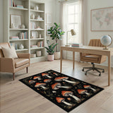 Multi-color and Patterns Whimsical Red Toadstool Mushroom Area Rug