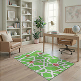 Green Maze Treasure Hunt Area Rug