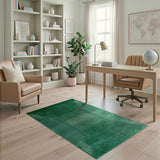 Emerald Green Geometric Modern Area Rug