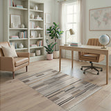 Abstract Geometric Grey Area Rug