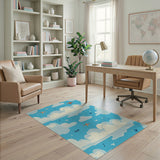 Whimsical Airplane Sky Area Rug