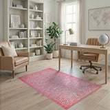 Geometric Modern Pink Hot Pink Zebra Stripe Area Rug