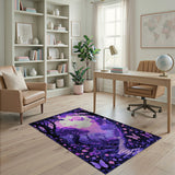 Purple Enchanted Forest Butterfly Path Rug