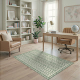 Heritage Tribal Green Green Heritage Tribal Geometric Area Rug
