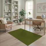 Olive Green Solid Area Rug