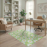 Mint Green Daisy Meadow Area Rug
