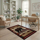 Grizzly Bear Southwestern Area Rug