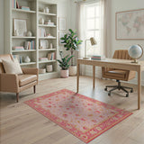 Pink Floral Blush Pink Persian Floral Area Rug