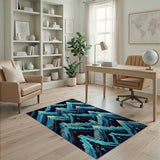 Teal Mountain Pueblo Stairway Rug