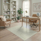 Elegant Green Swirl on Beige Area Rug