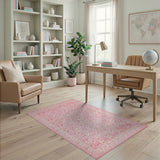 Floral Vintage Pink Blush Pink Cherry Blossom Floral Area Rug