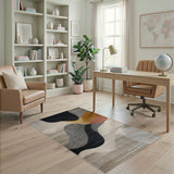 Abstract Wave Multi-Color Area Rug