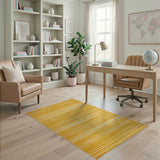 Yellow Horizontal Stripe Area Rug