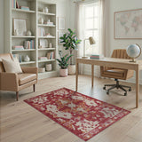 Red Red Southwestern Geometric Area Rug
