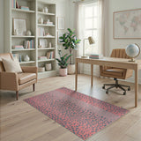 Ombre Pink Leopard Print Area Rug