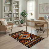 Southwestern Geometric Orange Area Rug