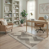 Modern Beige Geometric Abstract Area Rug
