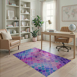 Vibrant Mermaid Scale Area Rug